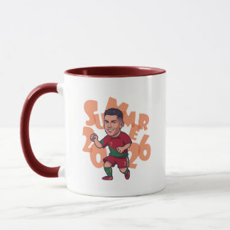 Caneca Divertida do Jogador de Futebol do Verão de