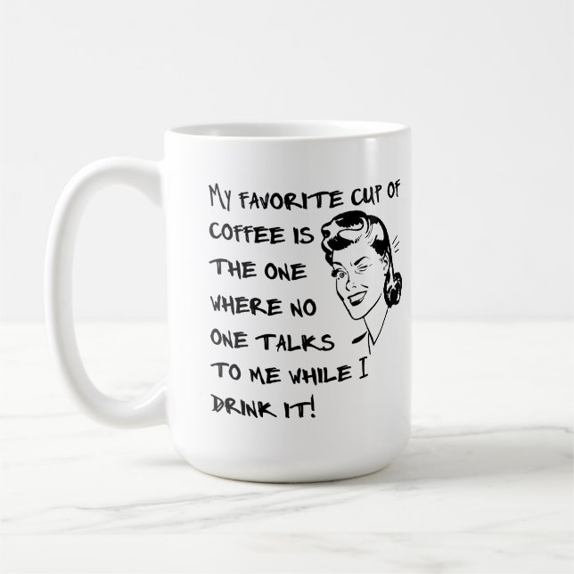 Caneca Divertida Feminina Xícara de Café Favorita (Esquerda)