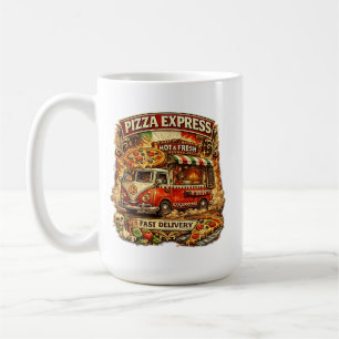 Caneca Divertida Hora da Pizza – Xícara de Café Fo