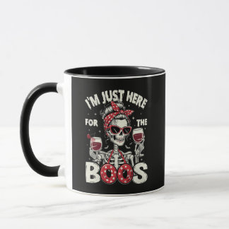 Caneca Divertido Estou Aqui Apenas Para Os Vaias Esquelet