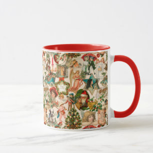 Caneca Divertido, Festivo e Natais vintages Coloridos Eph