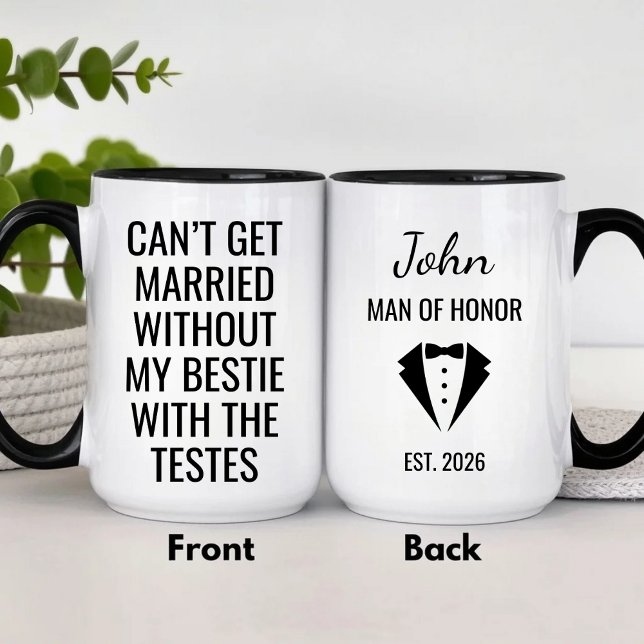 Caneca Divertido Homem de Honra Personalizado (Criador carregado)