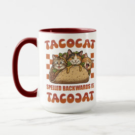 Caneca Divertido Tacocat Palíndromo Retro Cinco De Mayo