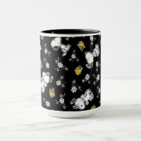 Divertimento e flores do Snoopy & Woodstock