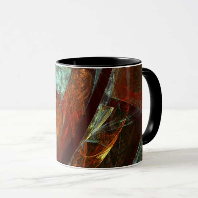 Caneca Divisão de Abstrato de Tempo (Frente Esquerda)
