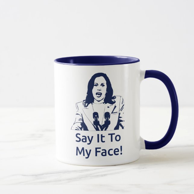 Caneca "Diz-Me À Cara!" Kamala Harris Mug - Marinho (Direita)