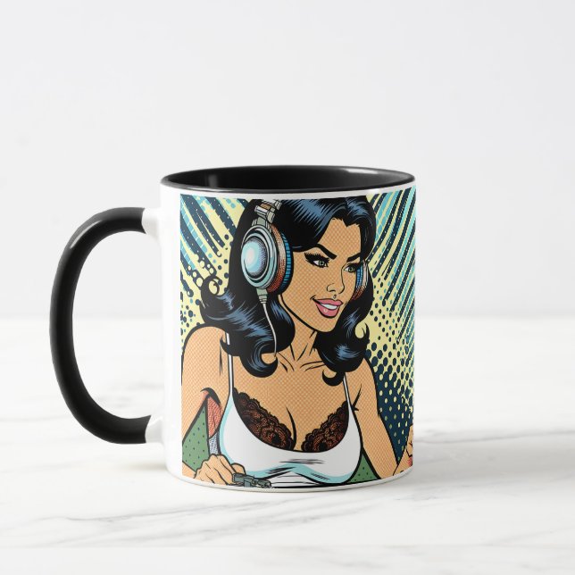 Caneca DJ Deejay Art Pop Arte Bem Bonito (Esquerda)