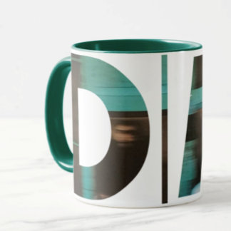 Caneca DM personalizado: imagem azul recortada