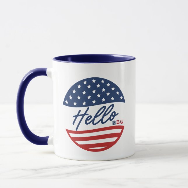 Caneca do 250º Aniversário dos EUA - Bandeira Amer (Esquerda)