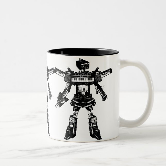 Caneca do 2-Tom 15oz de TheArm^^ "SynthBot" (Direita)