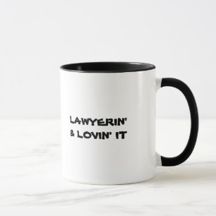 Caneca do advogado: Lawyerin & Lovin ele