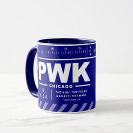 Caneca do Aeroporto Executivo de Chicago PWK