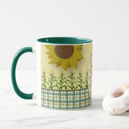 Caneca do Álbum de Recortes de Girassol