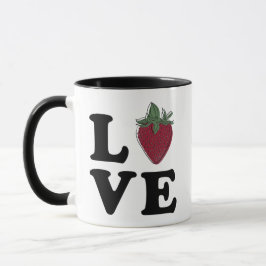 Caneca do amor da morango (clique para mudar o