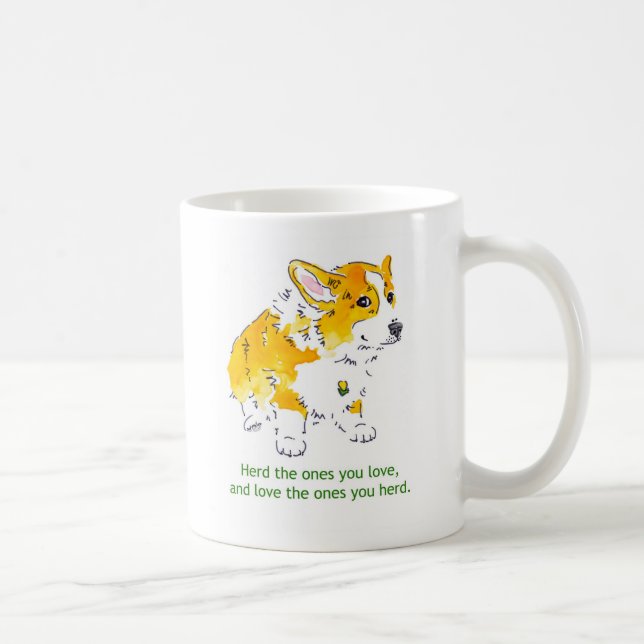 Caneca do amor do Corgi (Direita)