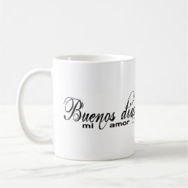 Caneca do amor do MI dos dias de Buenos (bom dia
