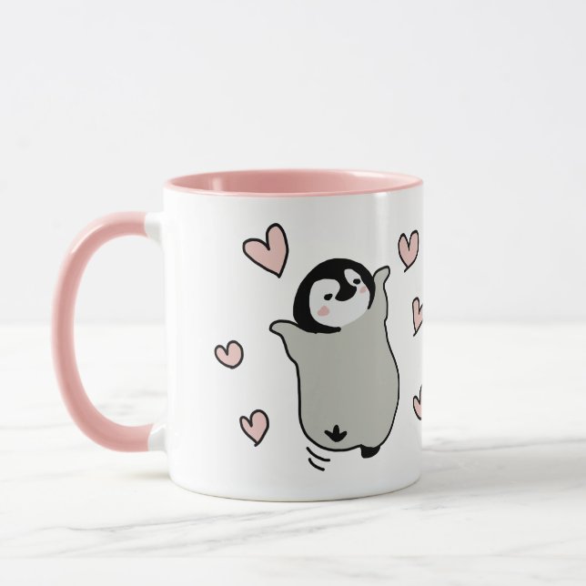 Caneca do amor do pinguim (Esquerda)