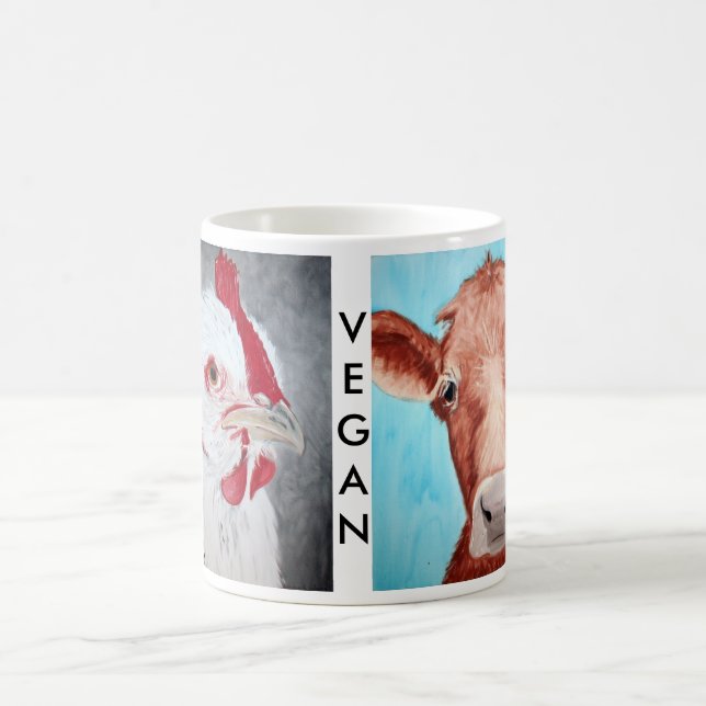 Caneca do animal do Vegan (Centro)