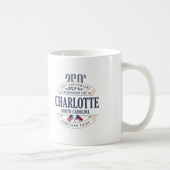 Caneca do aniversário de Charlotte, North Carolina (Direita)