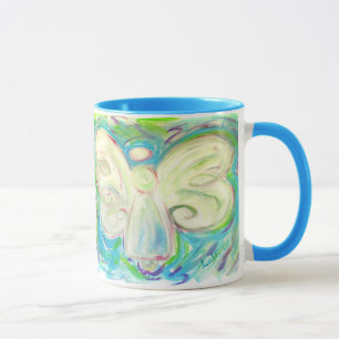Caneca do anjo da luz branca