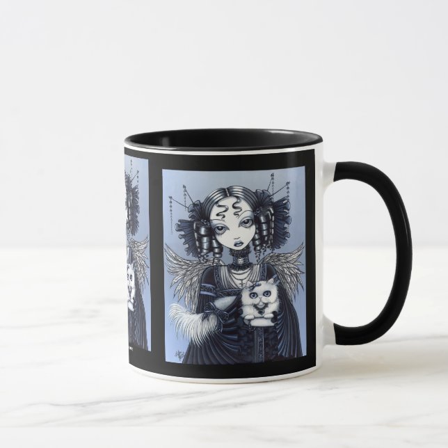 Caneca do anjo do gato persa de Elizabeth & de (Direita)