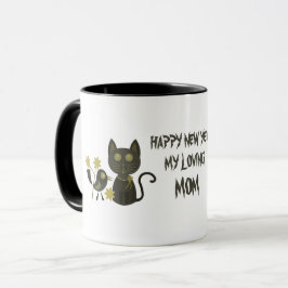 CANECA DO ANO NOVO DO GATO DE ESTIMAÇÃO COMO PRESE