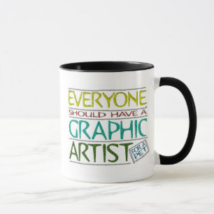 Caneca do artista gráfico do animal de estimaçã