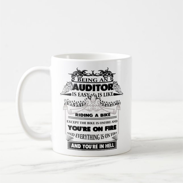Caneca do auditor, caneca de café do auditor, (Esquerda)