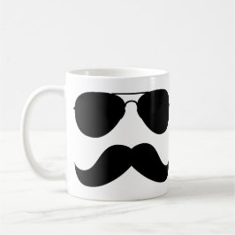 Caneca do aviador do bigode