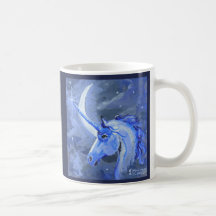 Caneca do azul do unicórnio da lua