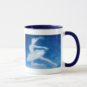 Caneca do balé 2-Sided do lago swan