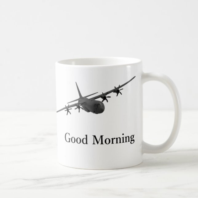 Caneca do bom dia de C-130 Hercules (Direita)