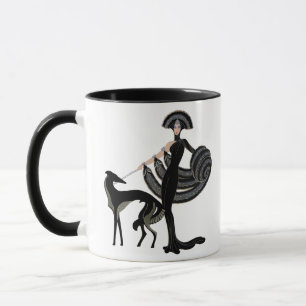 Caneca do Borzoi do art deco