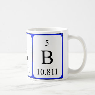 Caneca do branco do elemento 5 - boro