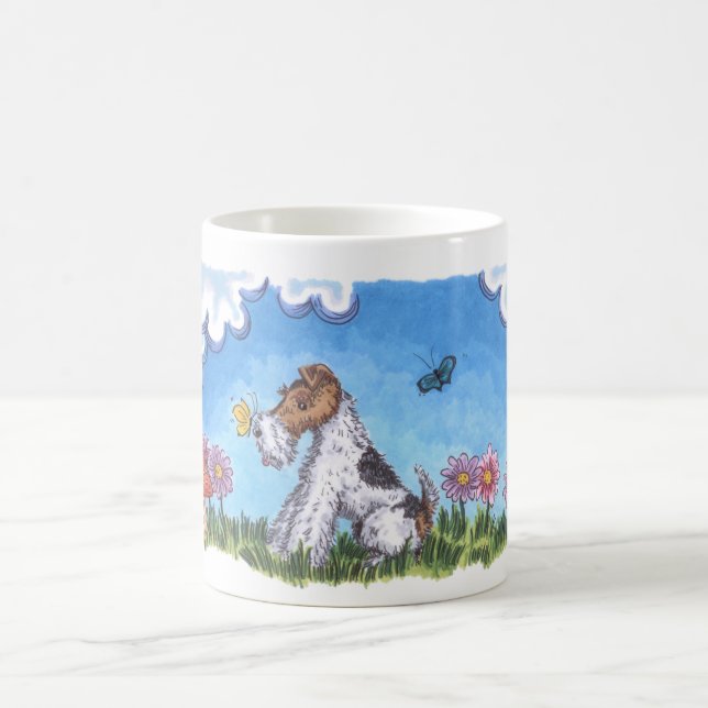 Caneca do branco do primavera 11oz do Fox do fio (Centro)