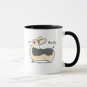 Caneca do bumbum do Corgi do Pembroke da Tri Cor
