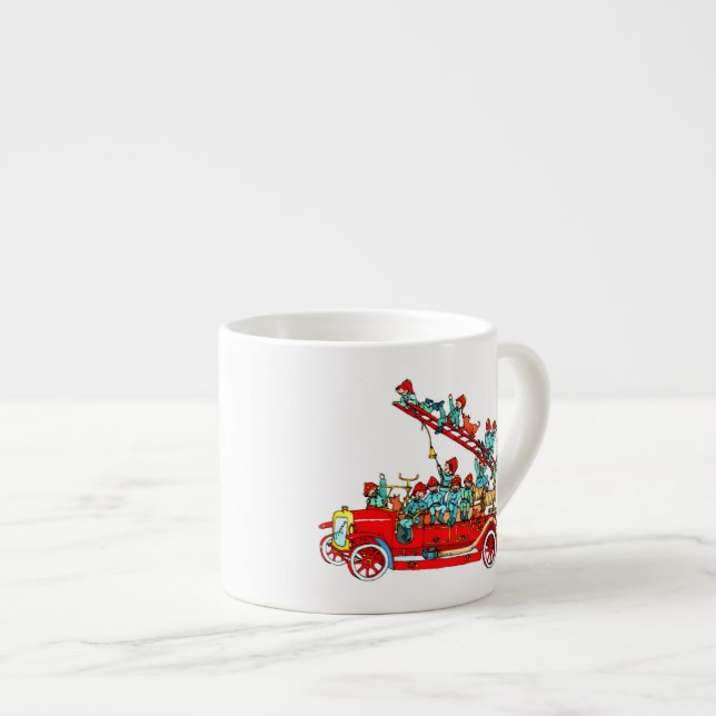 Caneca do café da viatura de incêndio (Frente Esquerda)