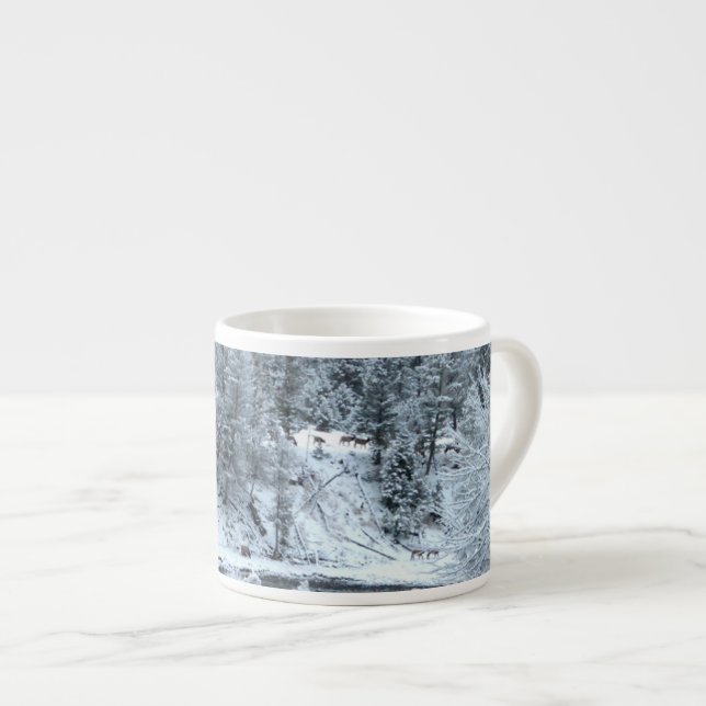 Caneca do café - de "dia inverno em Yellowstone " (Frente Esquerda)