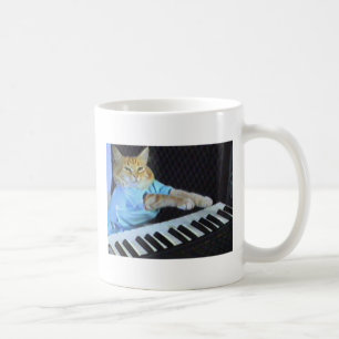 Caneca do café do gato do teclado!