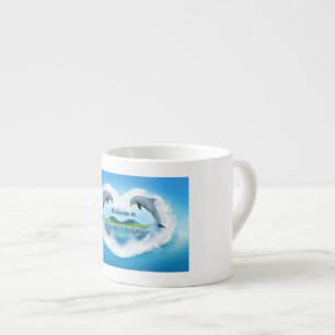 Caneca do café do golfinho dos azuis bebés