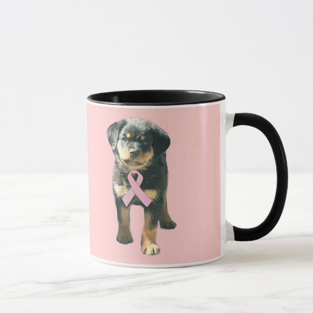 Caneca do cancro da mama de Rottweiler (Direita)