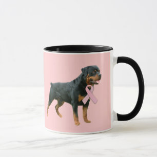 Caneca do cancro da mama de Rottweiler