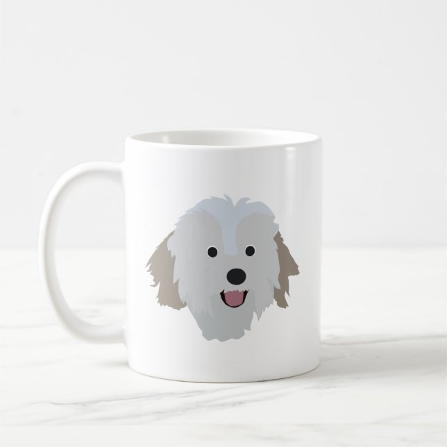 Caneca do cão de Havanese (Esquerda)
