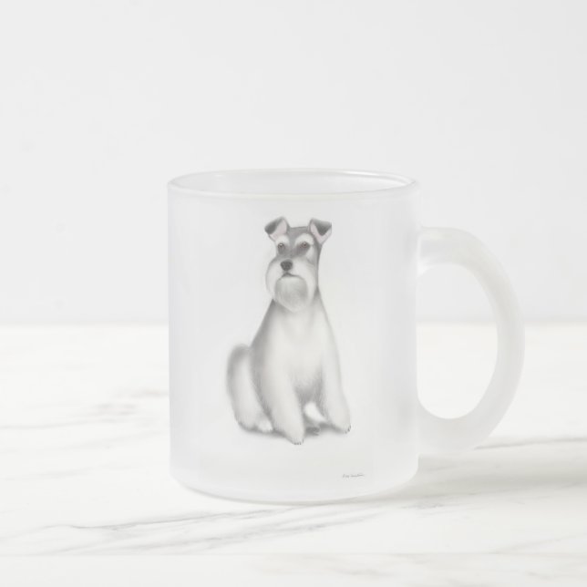 Caneca do cão do Schnauzer diminuto (Direita)