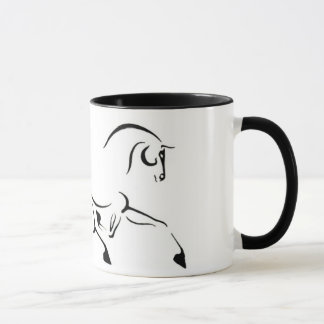 Caneca do cavalo trotando