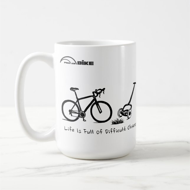Caneca do ciclismo - a vida é cheio de escolhas (Esquerda)