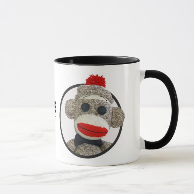 Caneca do círculo da terapia de Monkee da peúga (Direita)