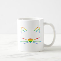 Caneca do clássico das suiças do gato do arco-íris