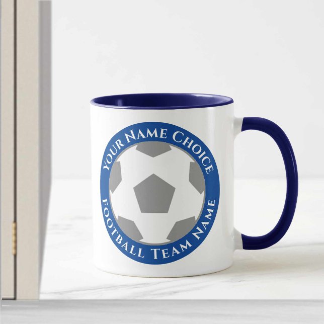 Caneca do Clube de Futebol em Azul (Criador carregado)