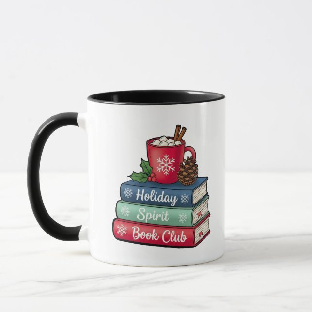 Caneca do Clube do Livro Espírito de Festa | PRETA (Esquerda)
